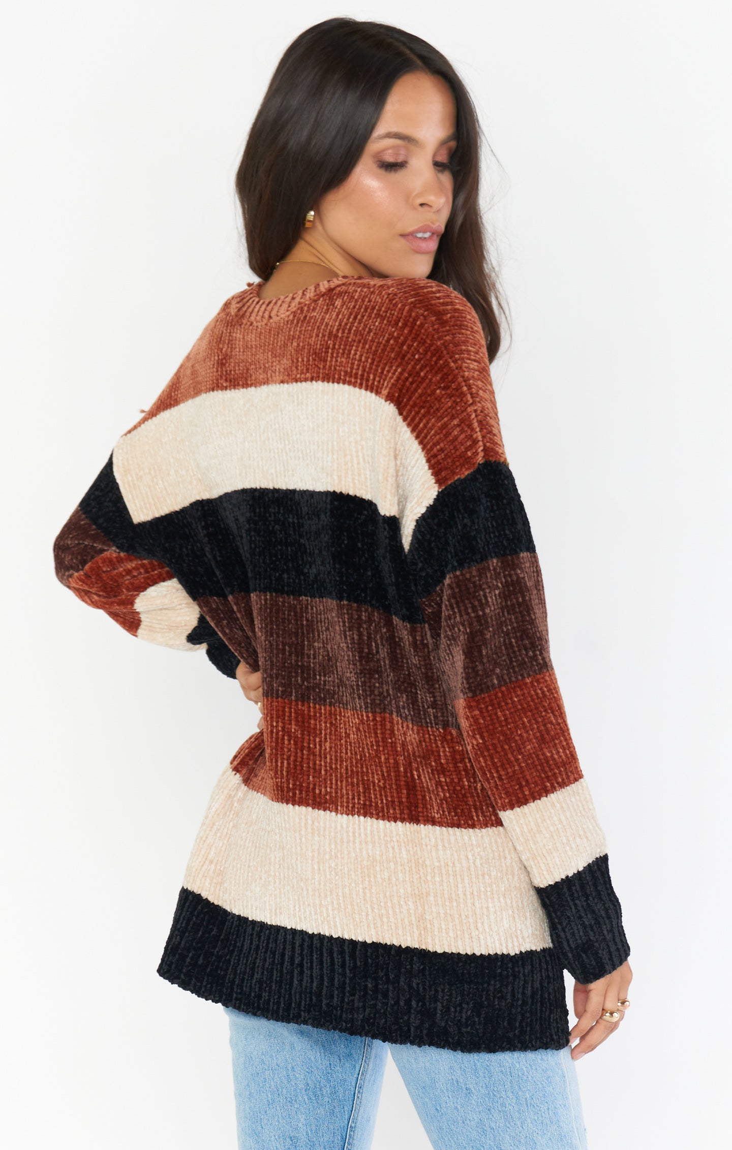 Jesse Sweater ~ Stayin Alive Stripe Chenille