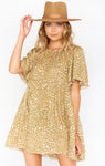 Animal Cheetah Print Babydoll Short Dress