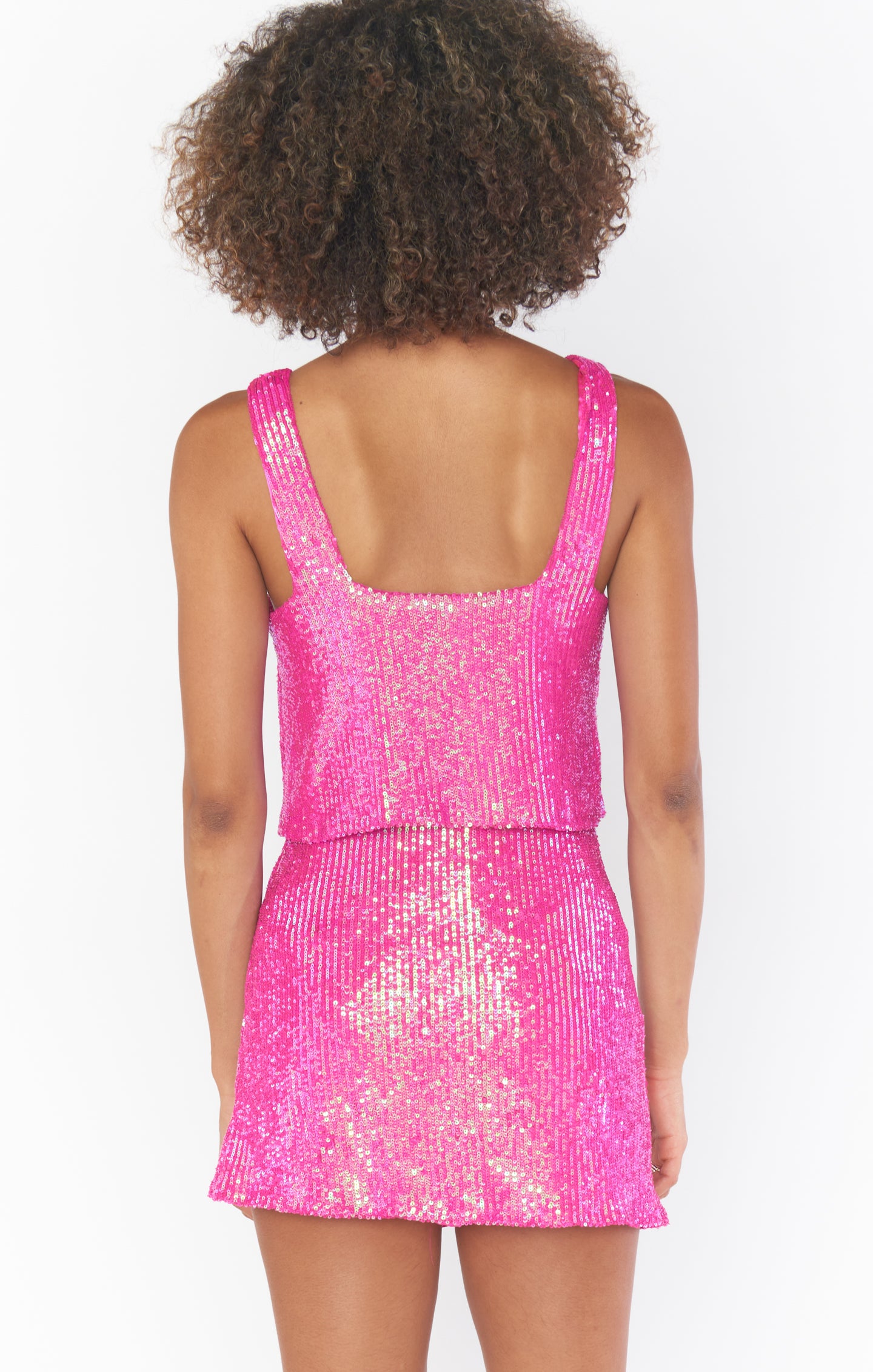 All Night Skort ~ Pink Disco Sequin