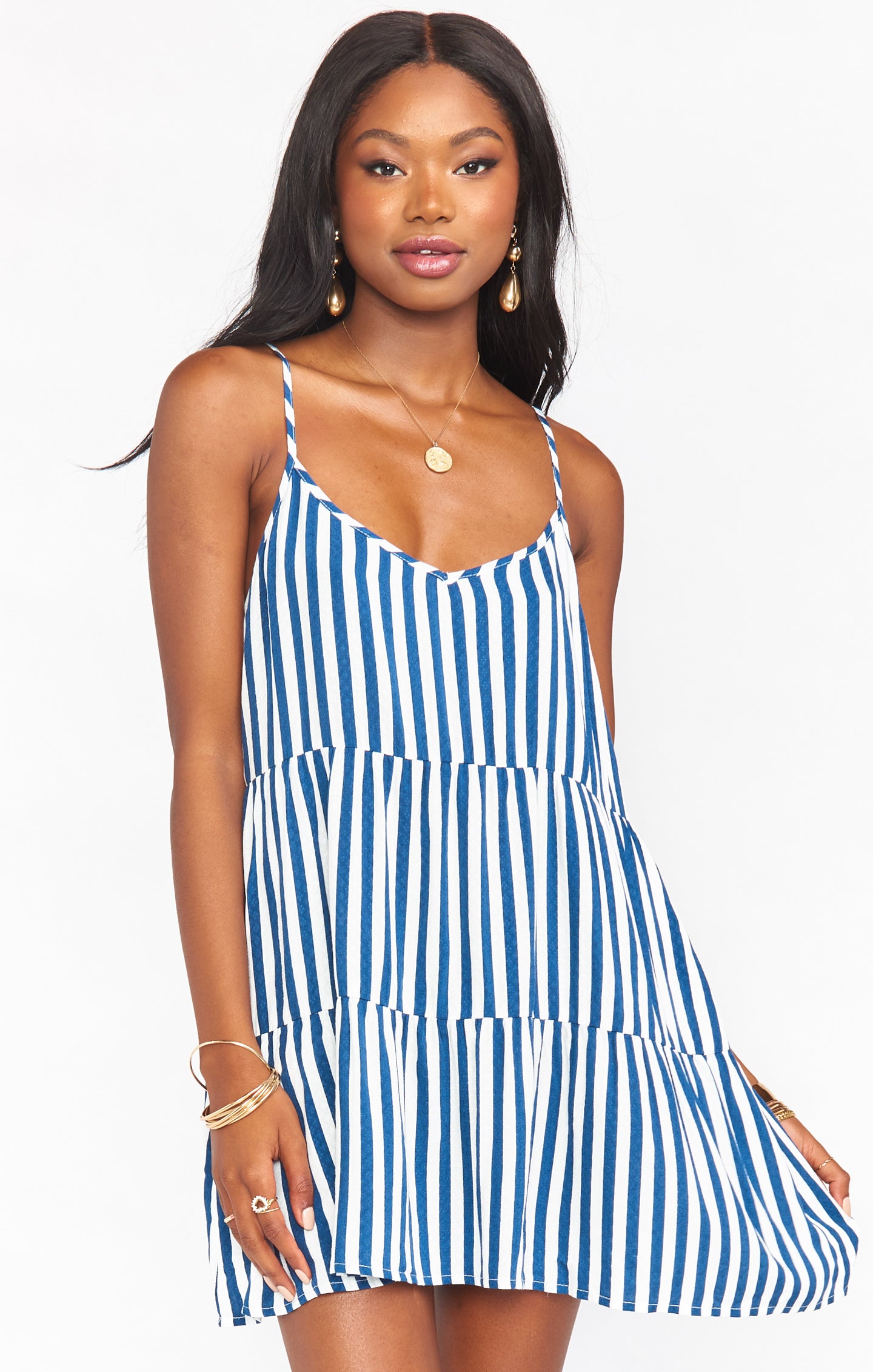 Caroline Mini Dress Ocean Stripe