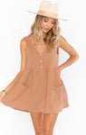 Flowy Scoop Neck Short Cover Up
