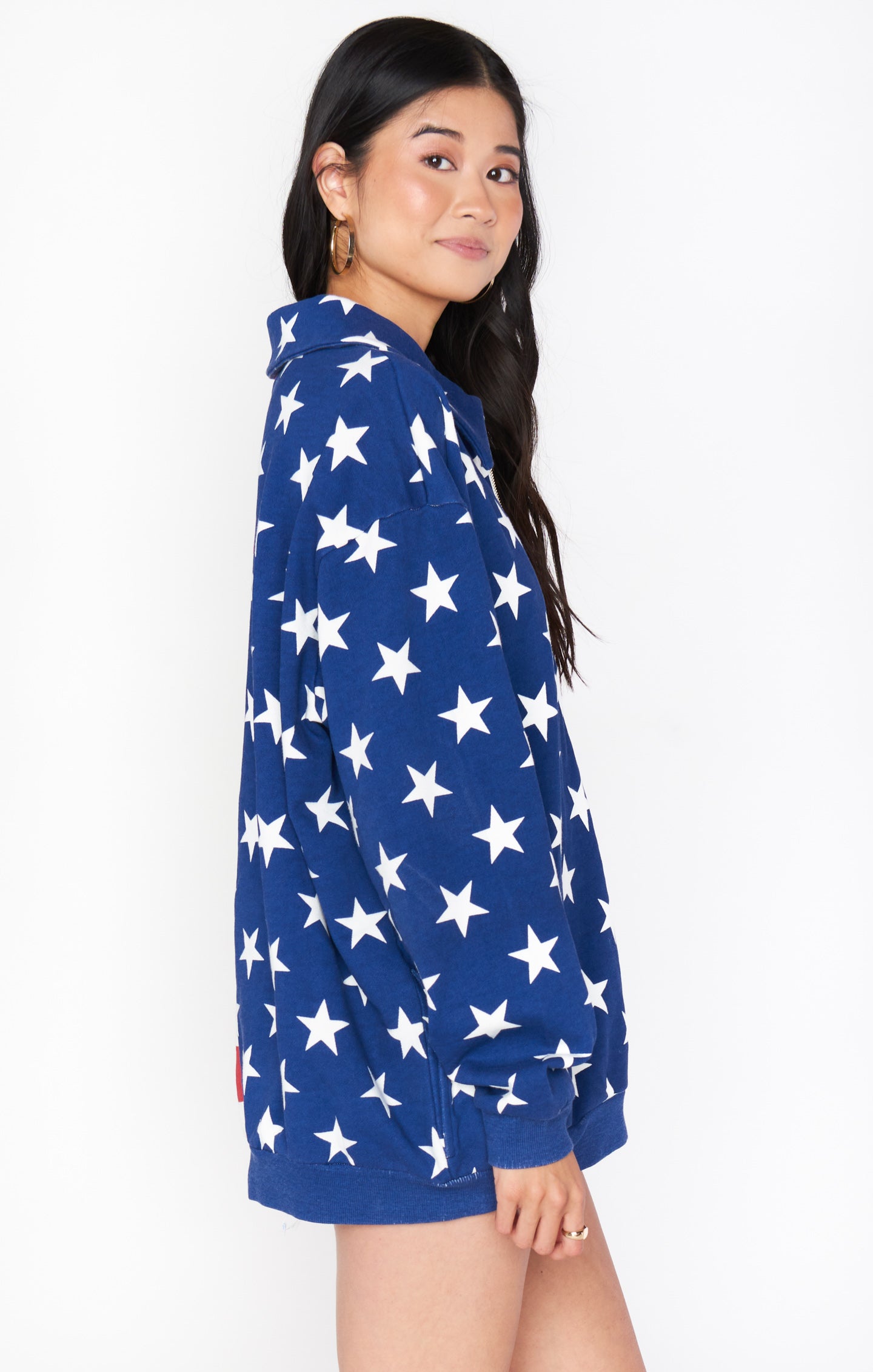 Benny Half Zip Sweatshirt ~ Flag Knit