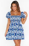 Short Puff Sleeves Sleeves Smocked Dress