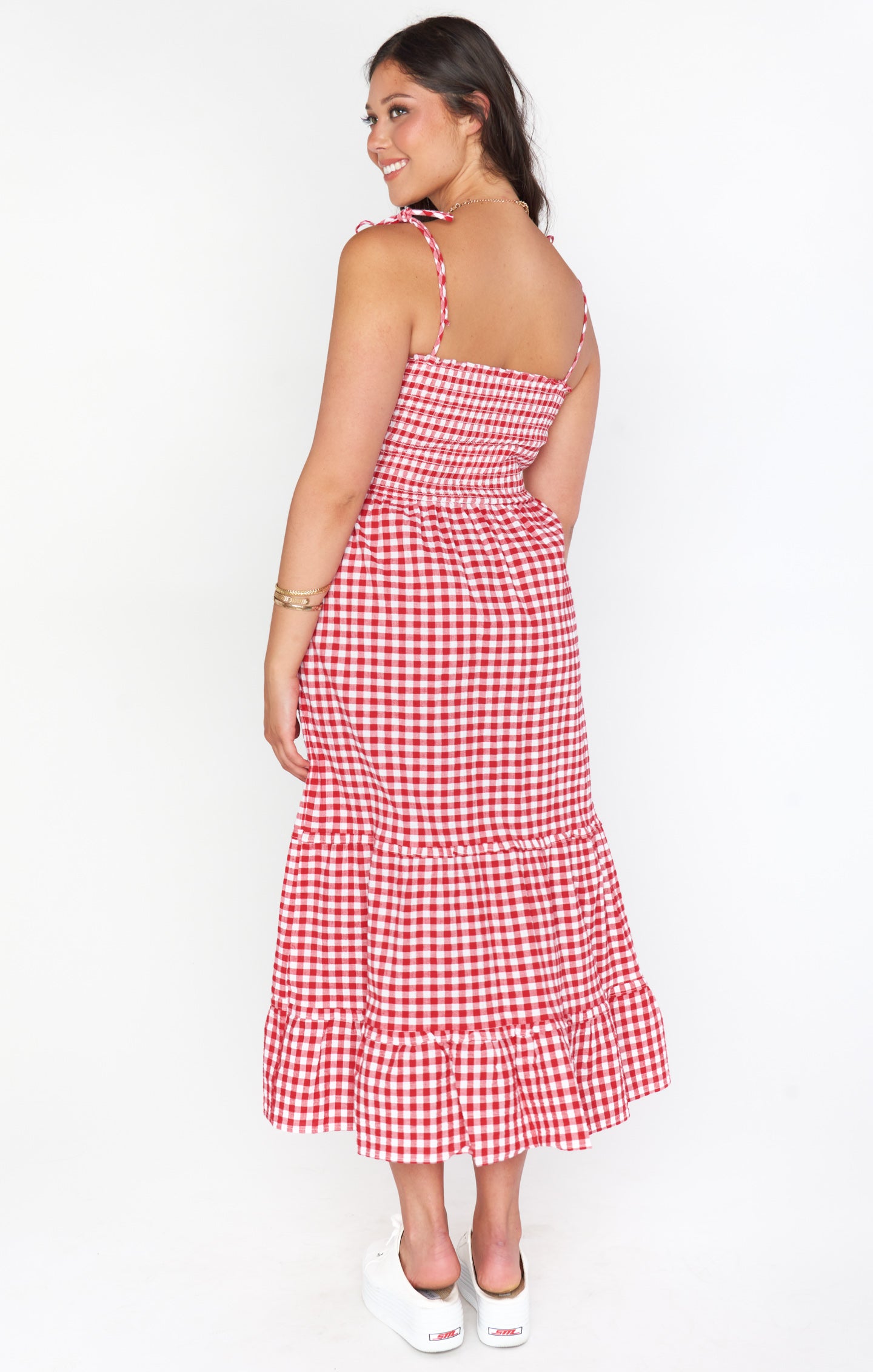 Jones Midi Dress ~ Strawberry Gingham