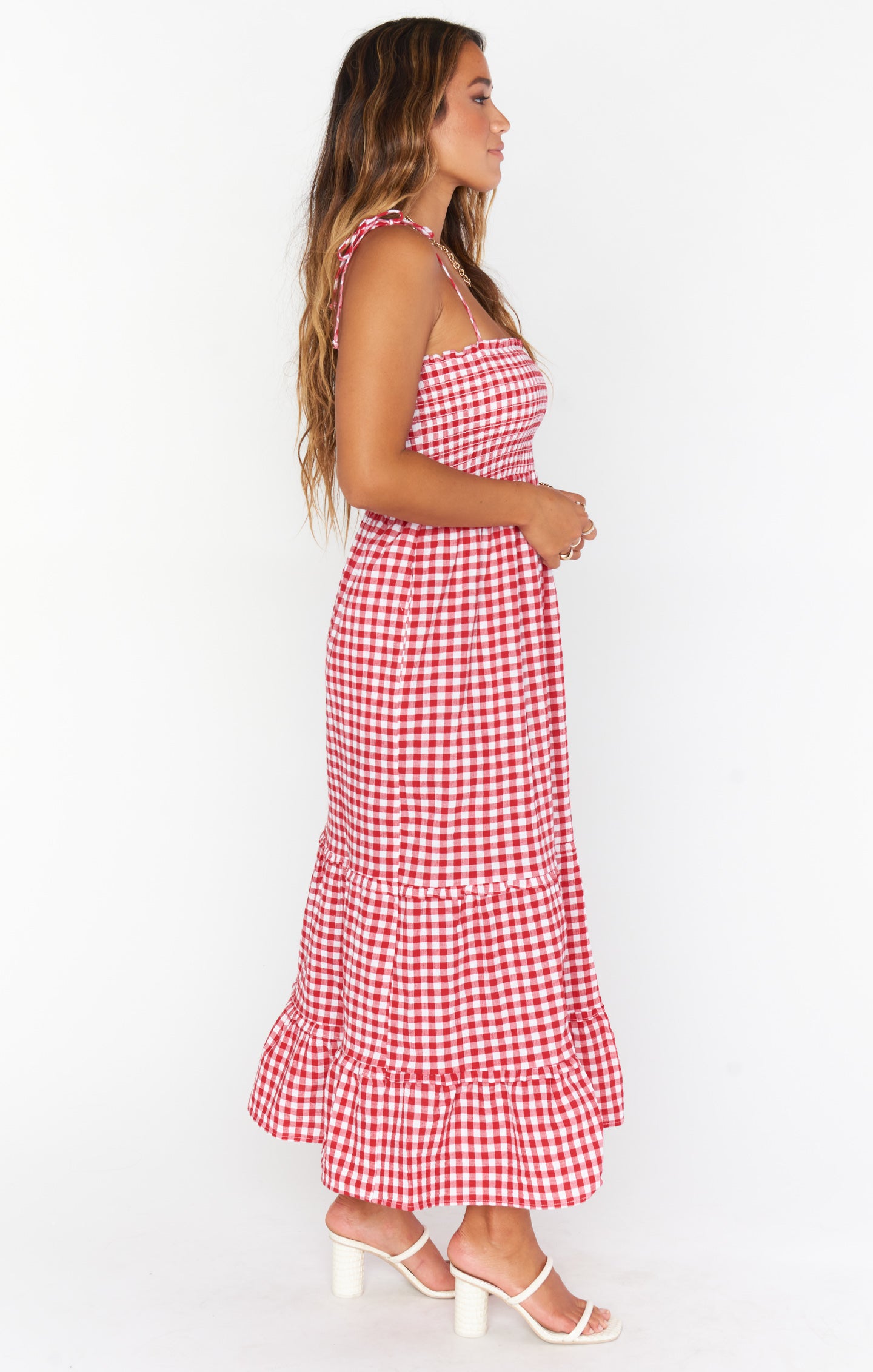 Jones Midi Dress ~ Strawberry Gingham