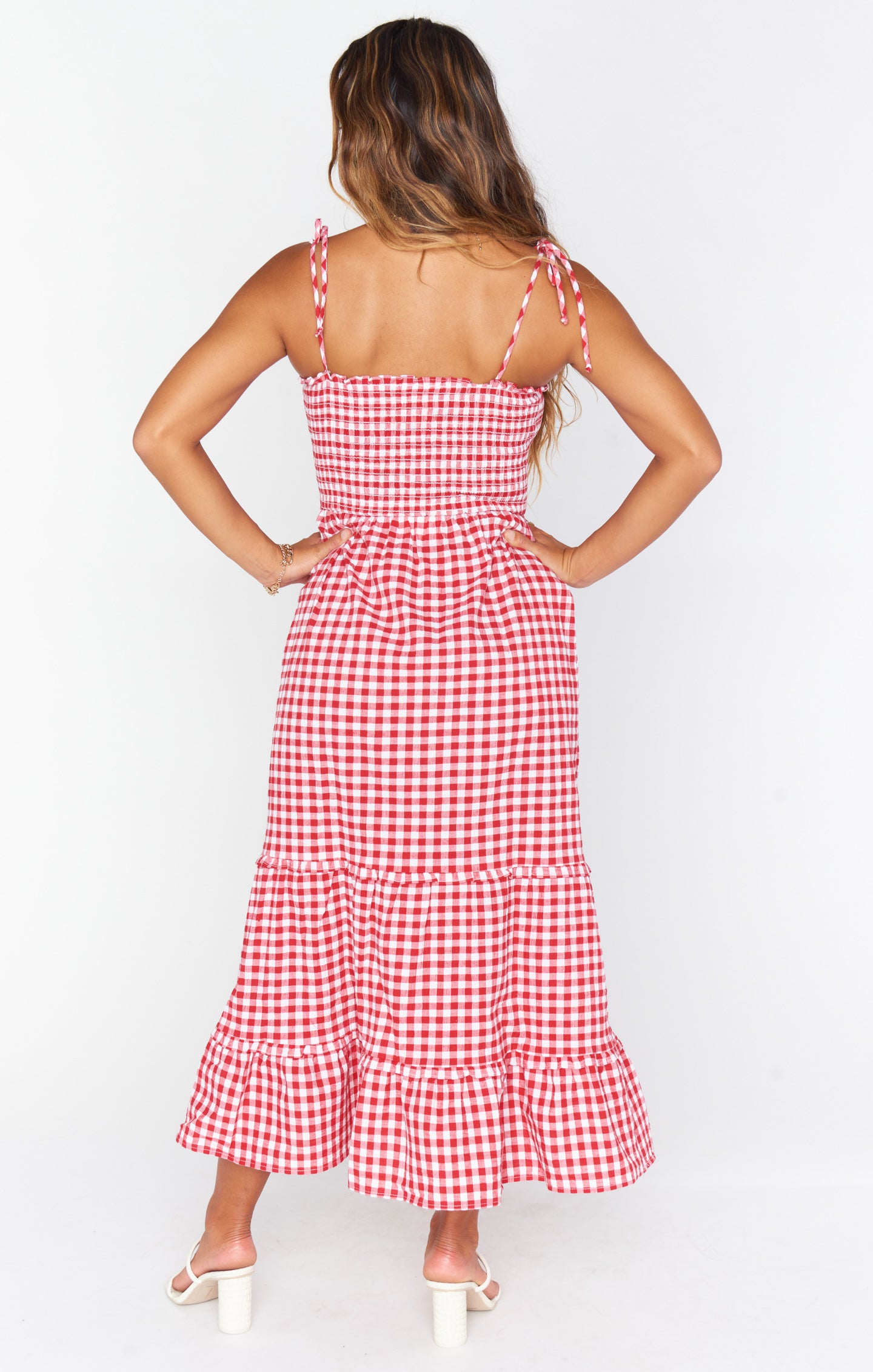 Jones Midi Dress ~ Strawberry Gingham