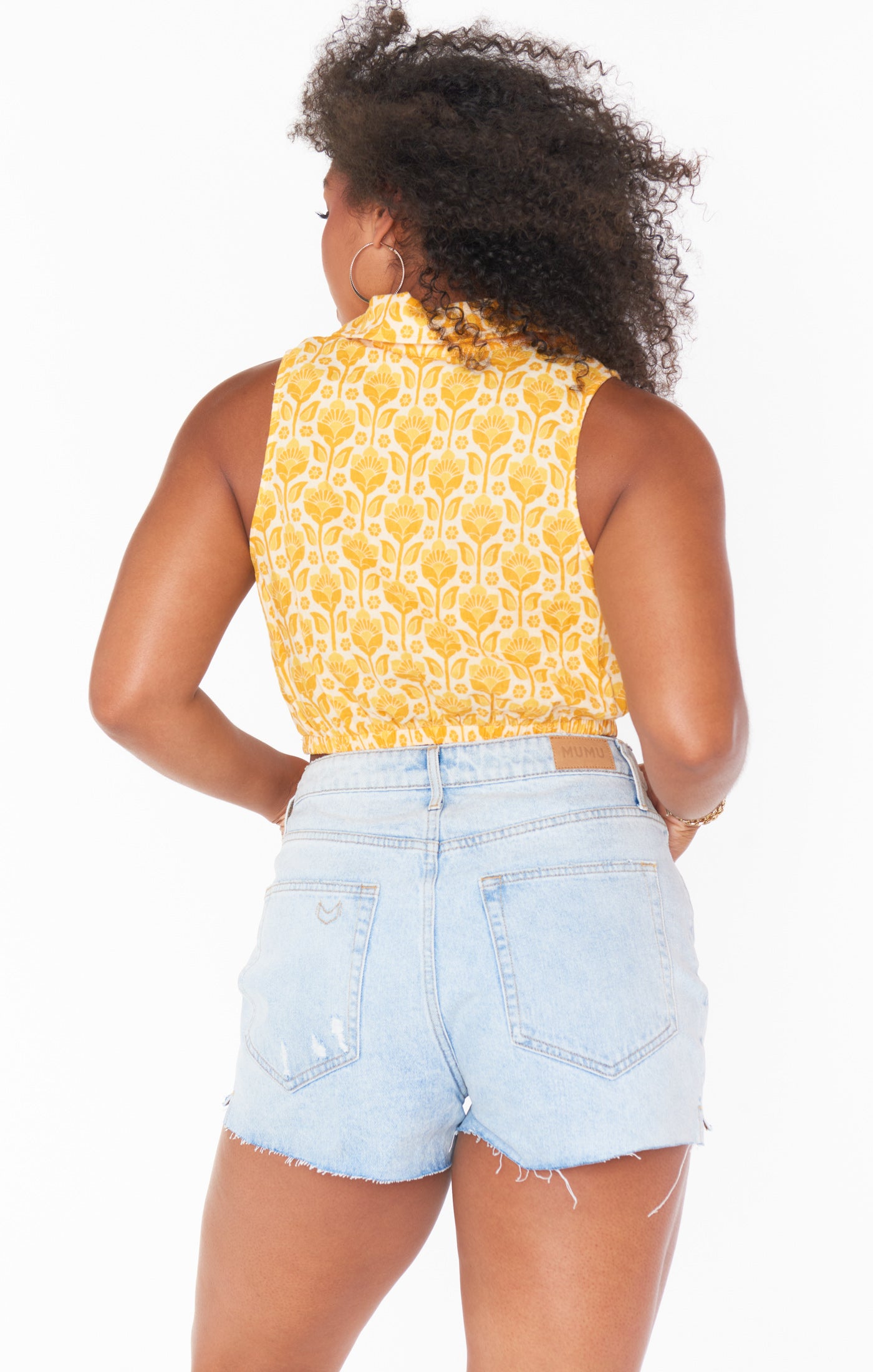 Camden Collared Top ~ Golden Fields