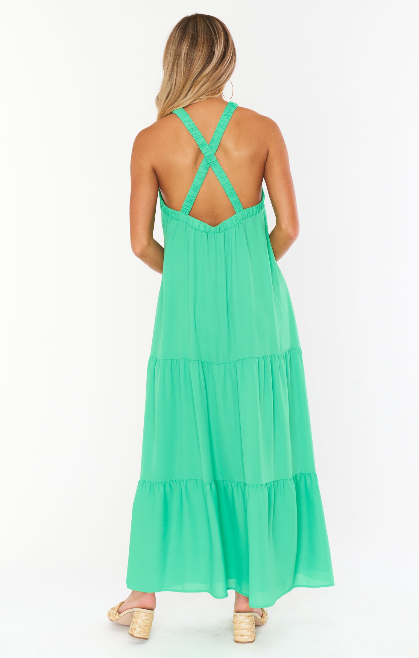 Hallie Halter Dress ~ Spring Green