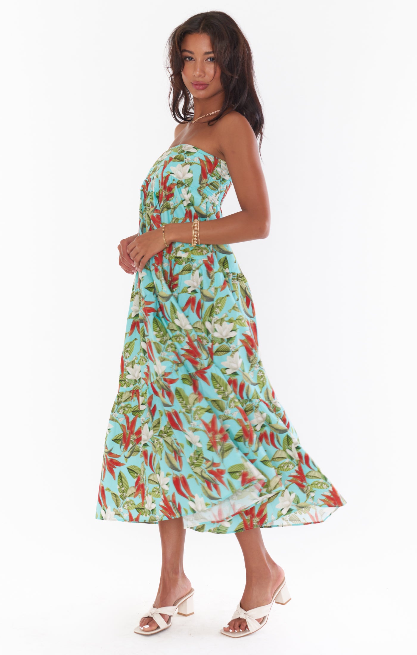 Melody Maxi Skirt ~ Spicy Peppers