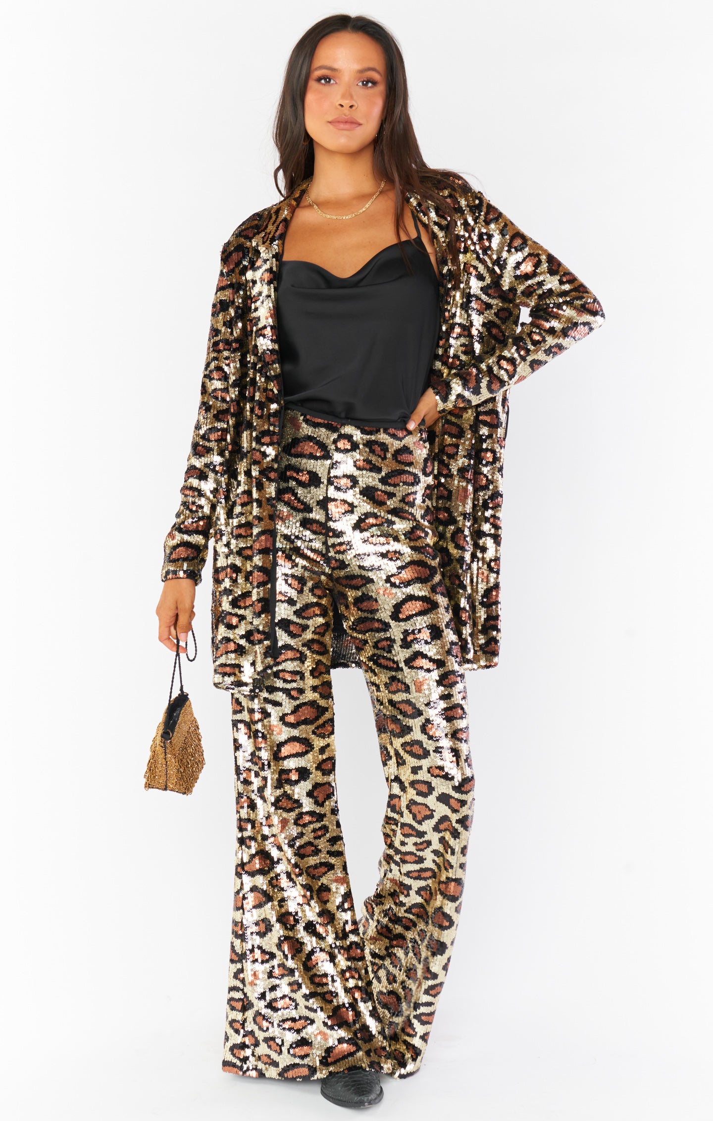 Gretta Pants ~ Party Cheetah Sequins