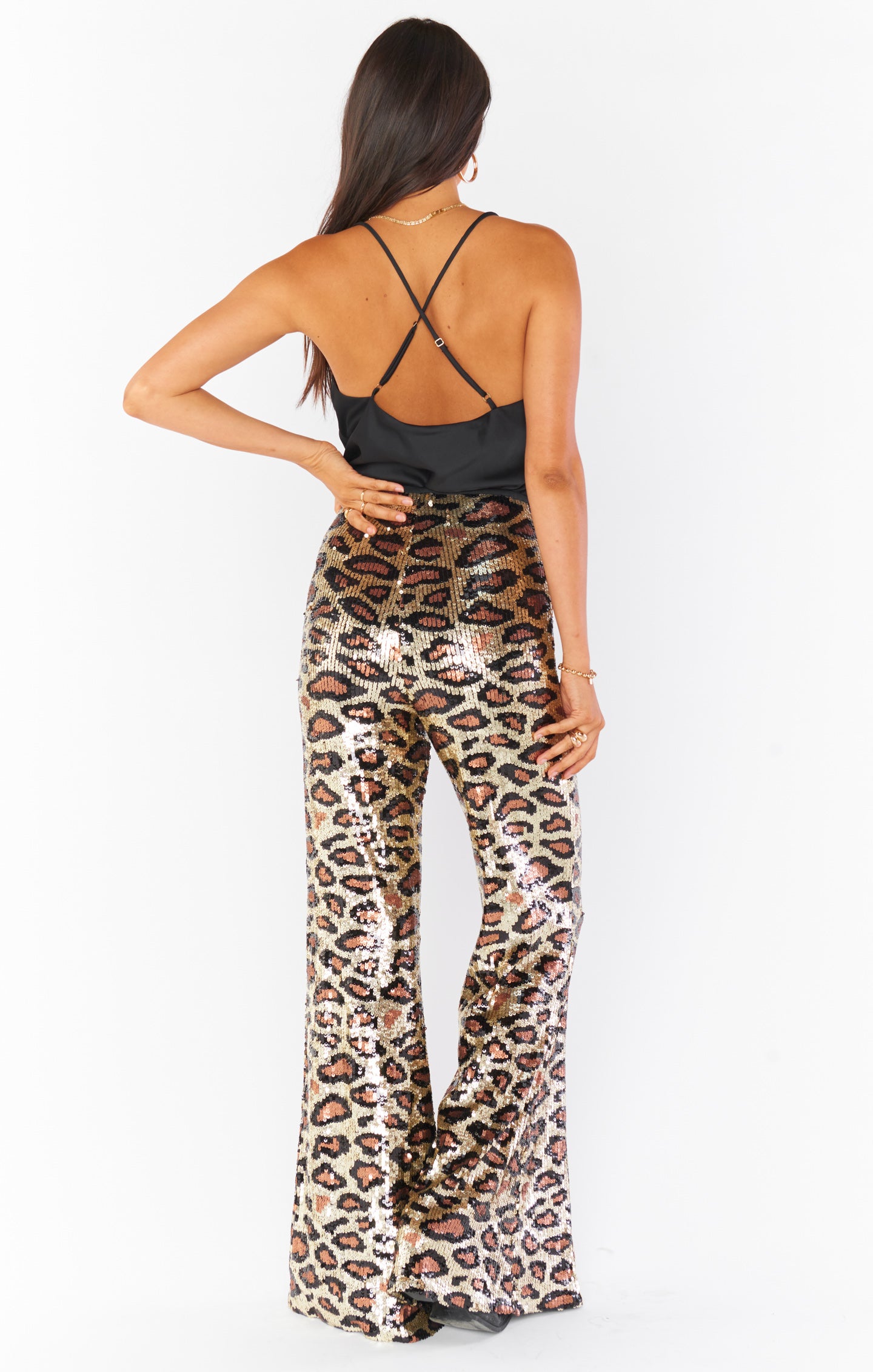 Gretta Pants ~ Party Cheetah Sequins