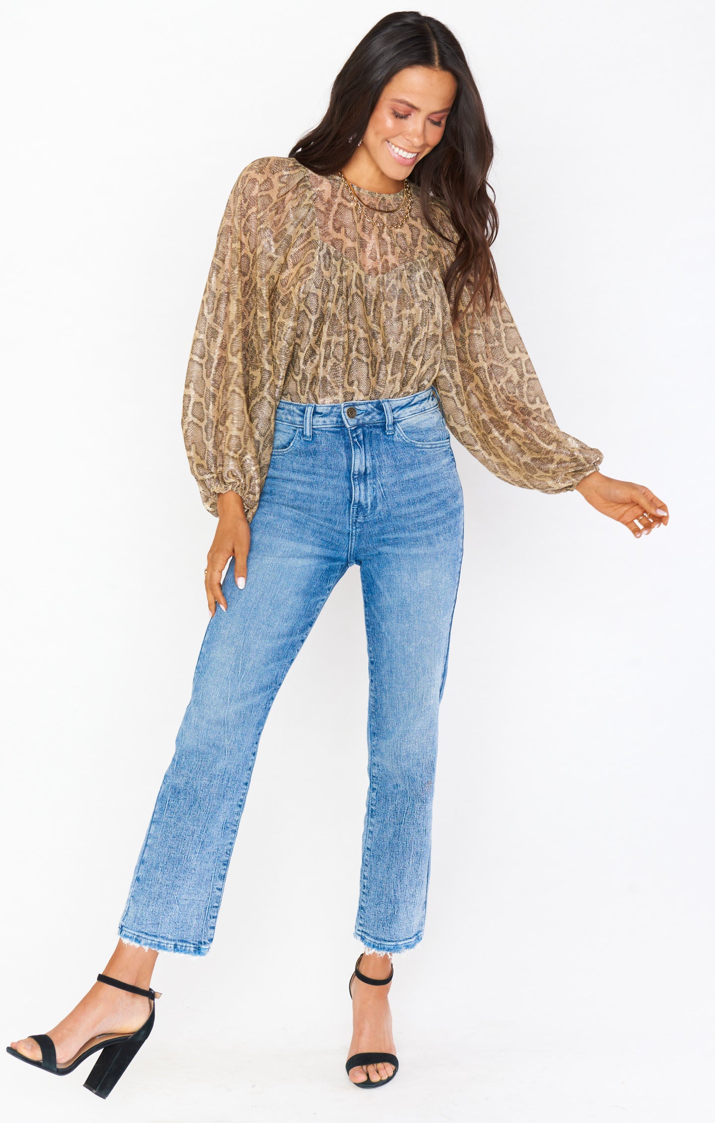 Happy Hour Top ~ Glitter Python