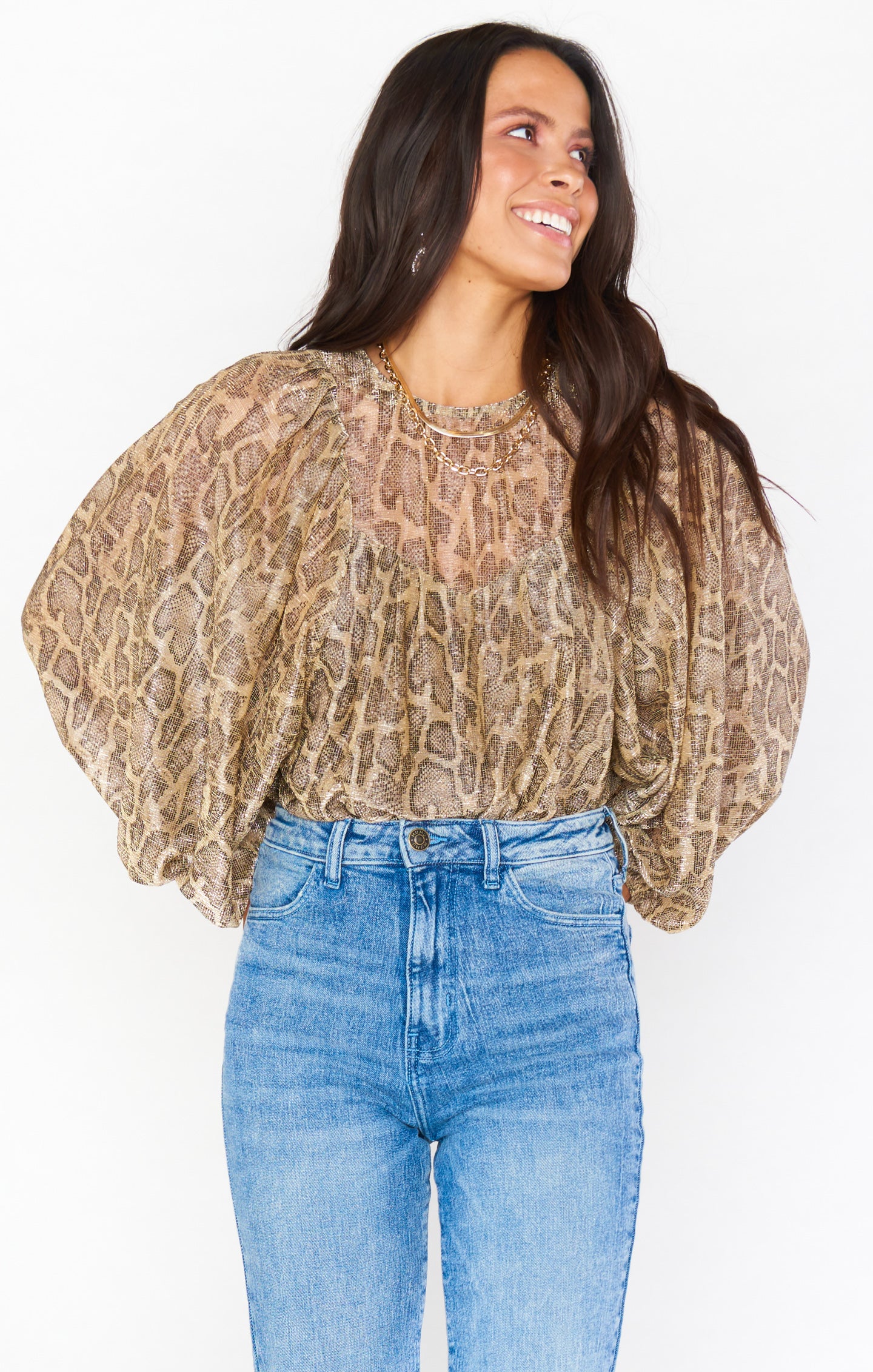 Happy Hour Top ~ Glitter Python