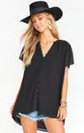 Button Front Flowy Tunic