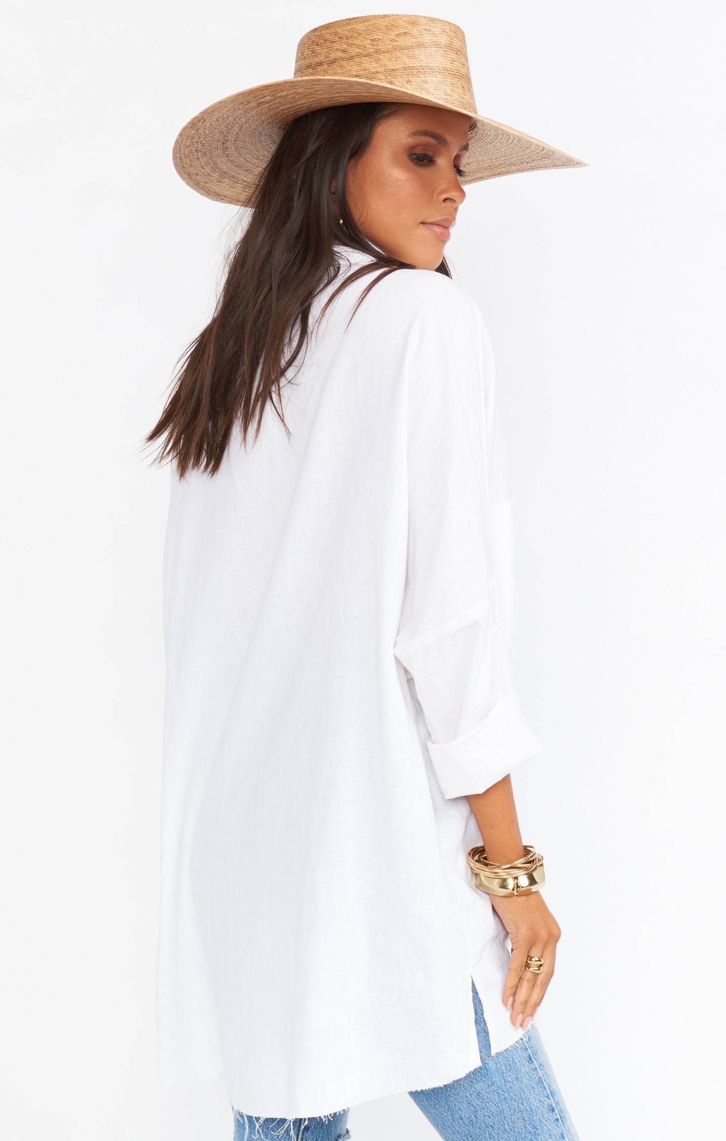 Johns Button Down Shirt ~ White Linen