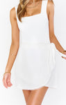 Iva Wrap Skirt ~ White Linen