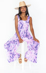 Tie Dye Print Pocketed Summer Thick Straps Jumpsuit