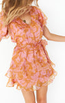 Floral Print Organza Tiered Dress With a Sash and Ruffles by Show Me Your Mumu