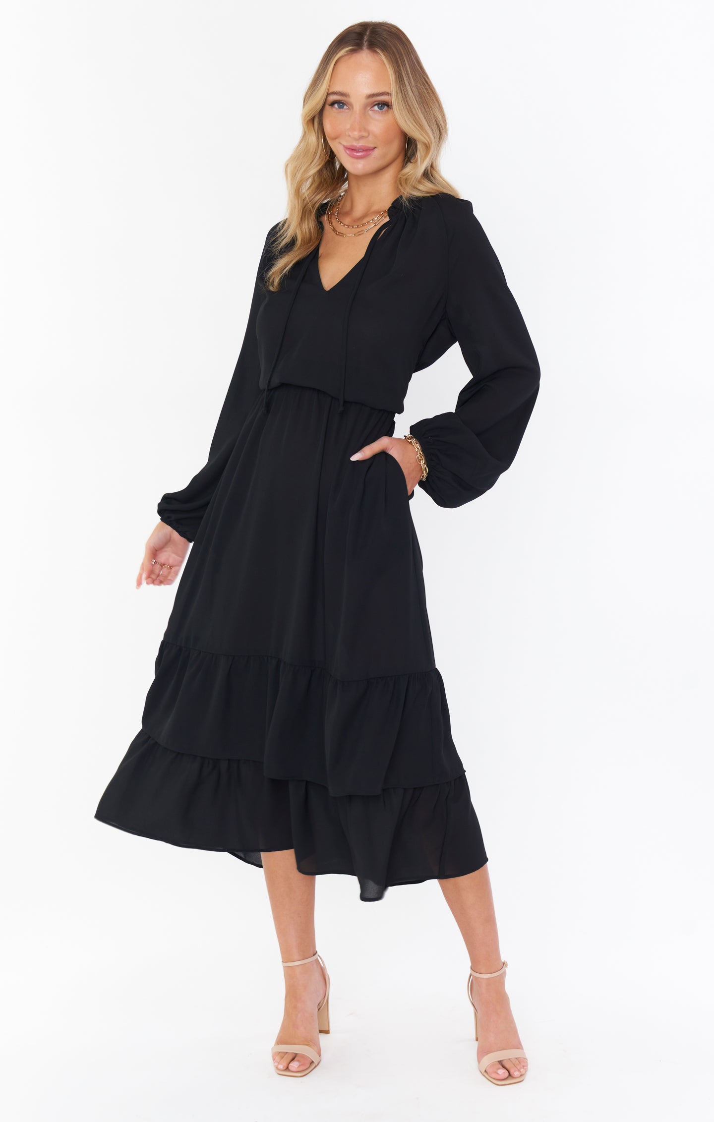 Cait Midi Dress ~ Black – Show Me Your Mumu