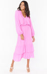 V-neck Draped Tiered Bubble Dress Dress With Ruffles by Show Me Your Mumu