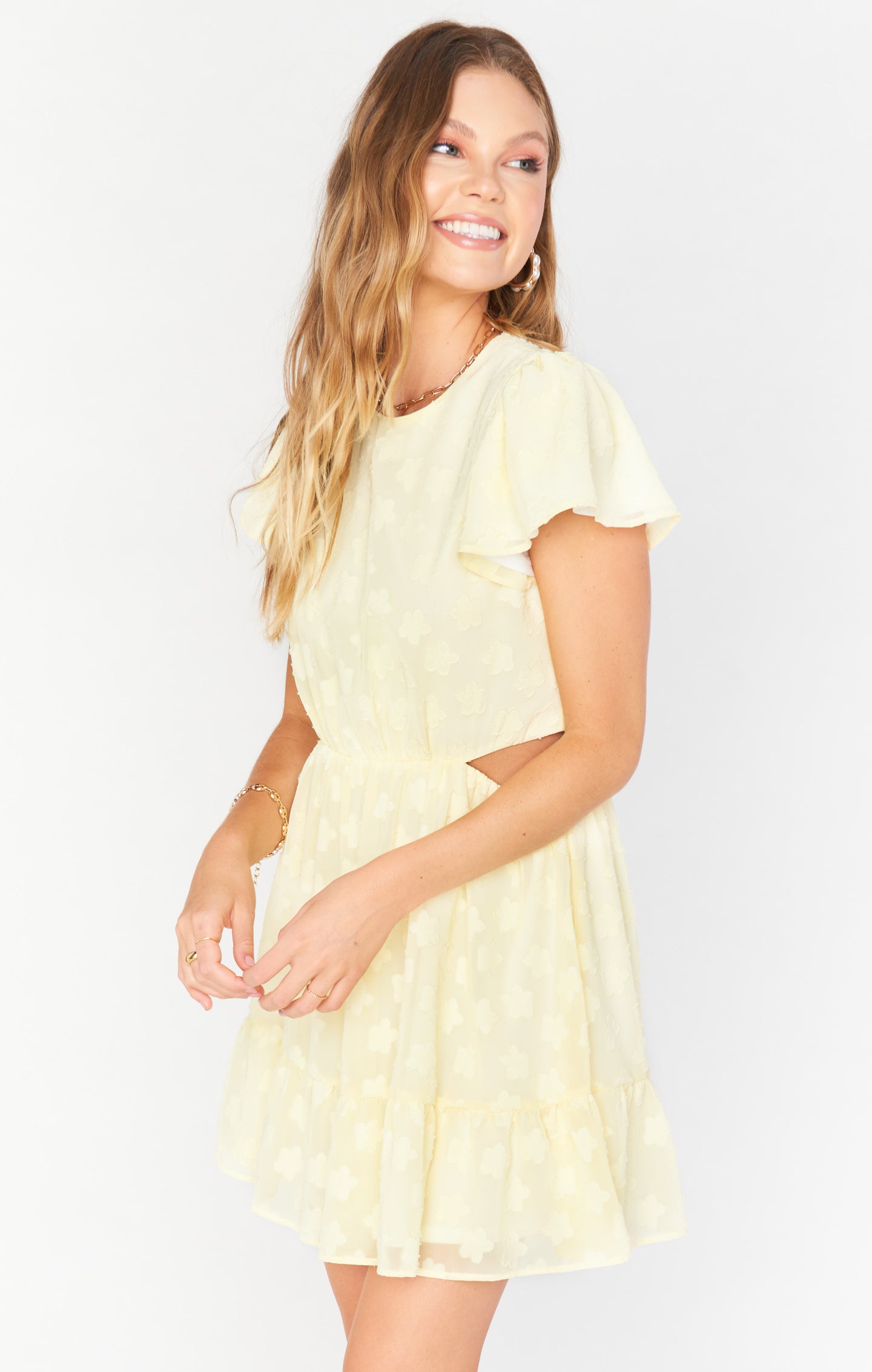 Merritt Mini Dress ~ Yellow Daisy