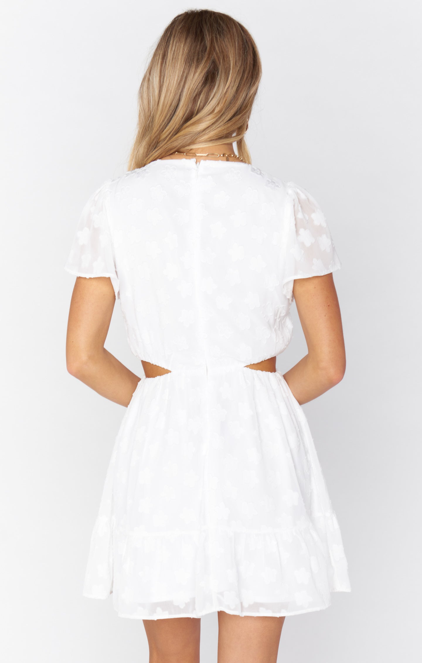 Merritt Mini Dress ~ White Daisy