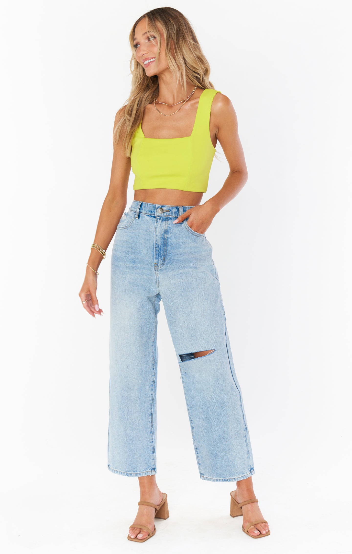 Ansley Crop Top ~ Citrine Stretch