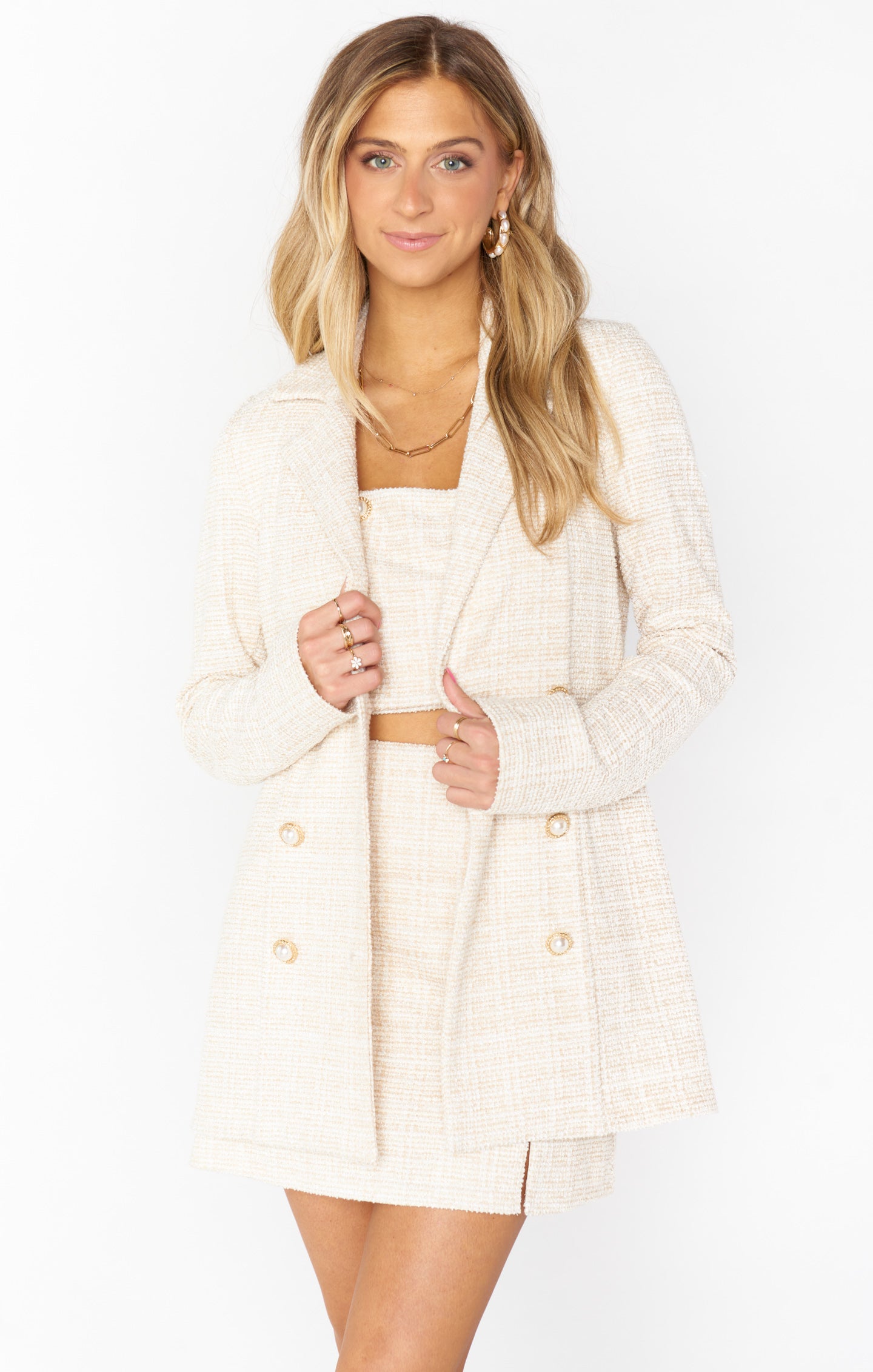 Jackie Jacket ~ White Tweed