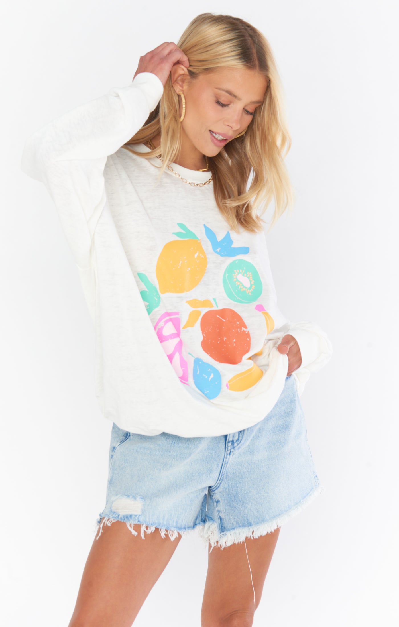 James Sweatshirt ~ Fruit Graphic