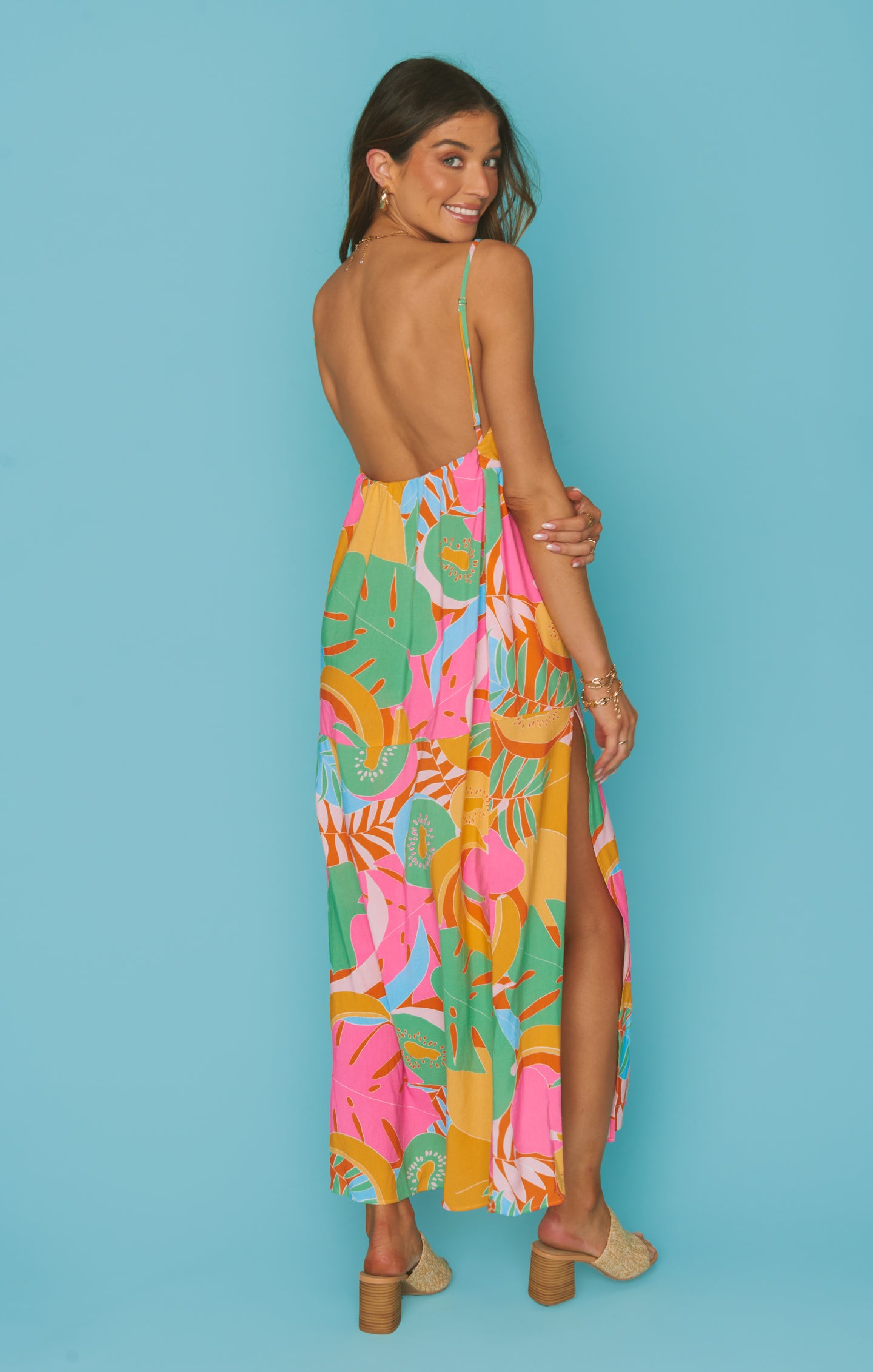 Julia Maxi Dress ~ Tropical Fruit