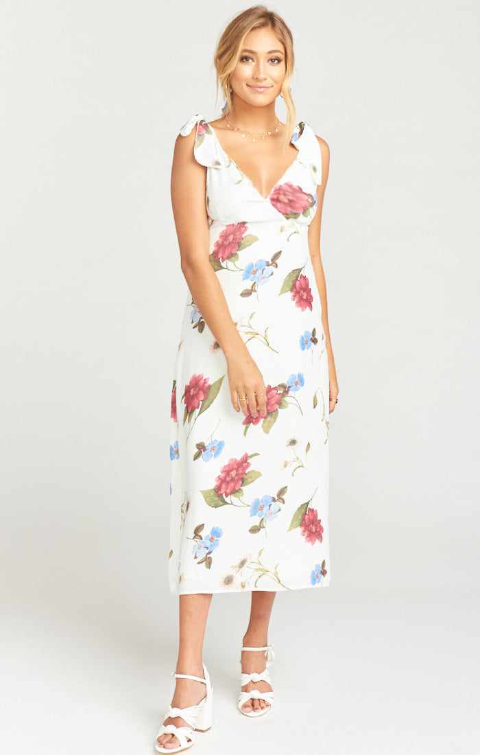 silky floral dress