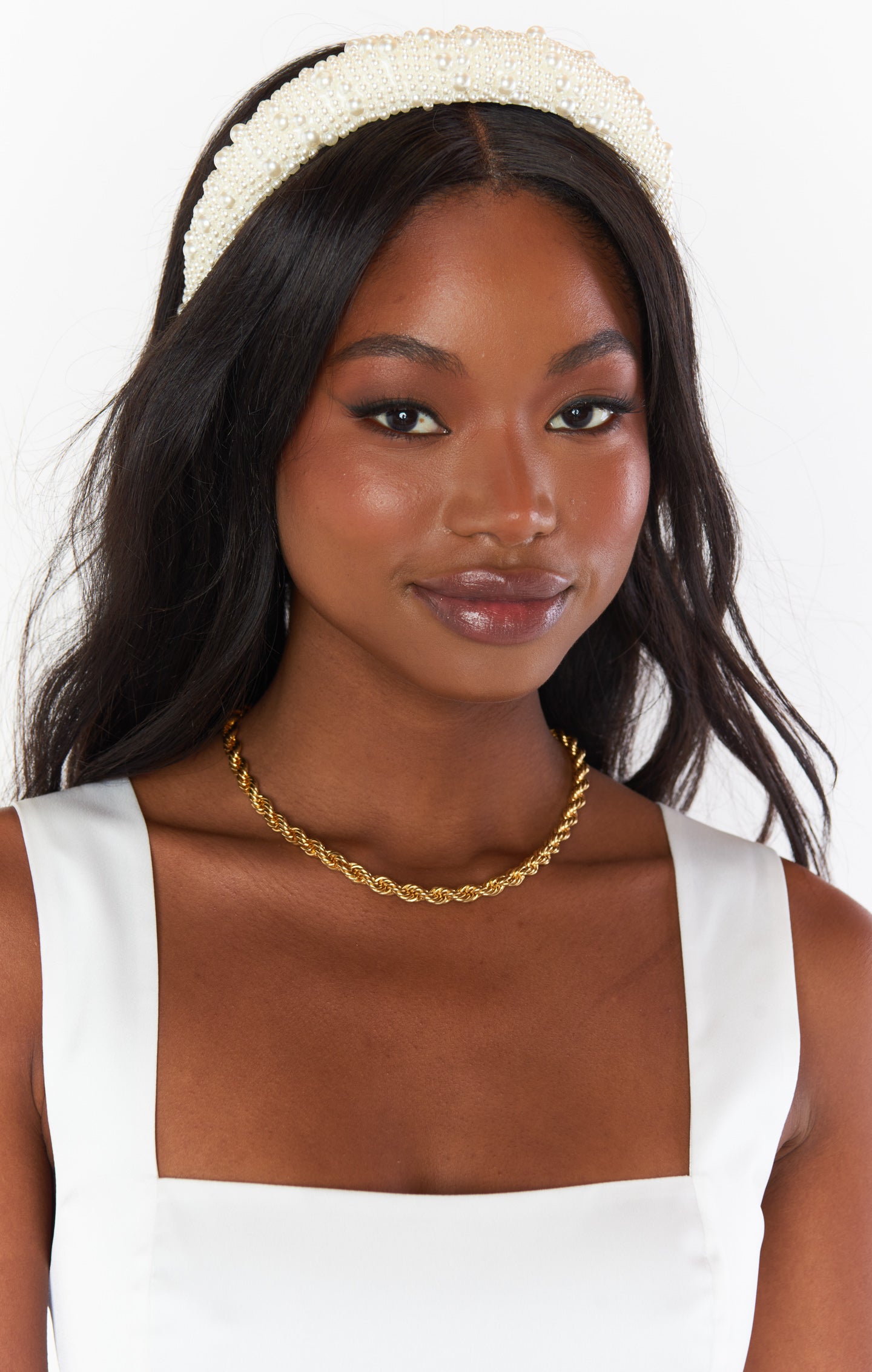 Hallie Headband ~ Ivory Pearl