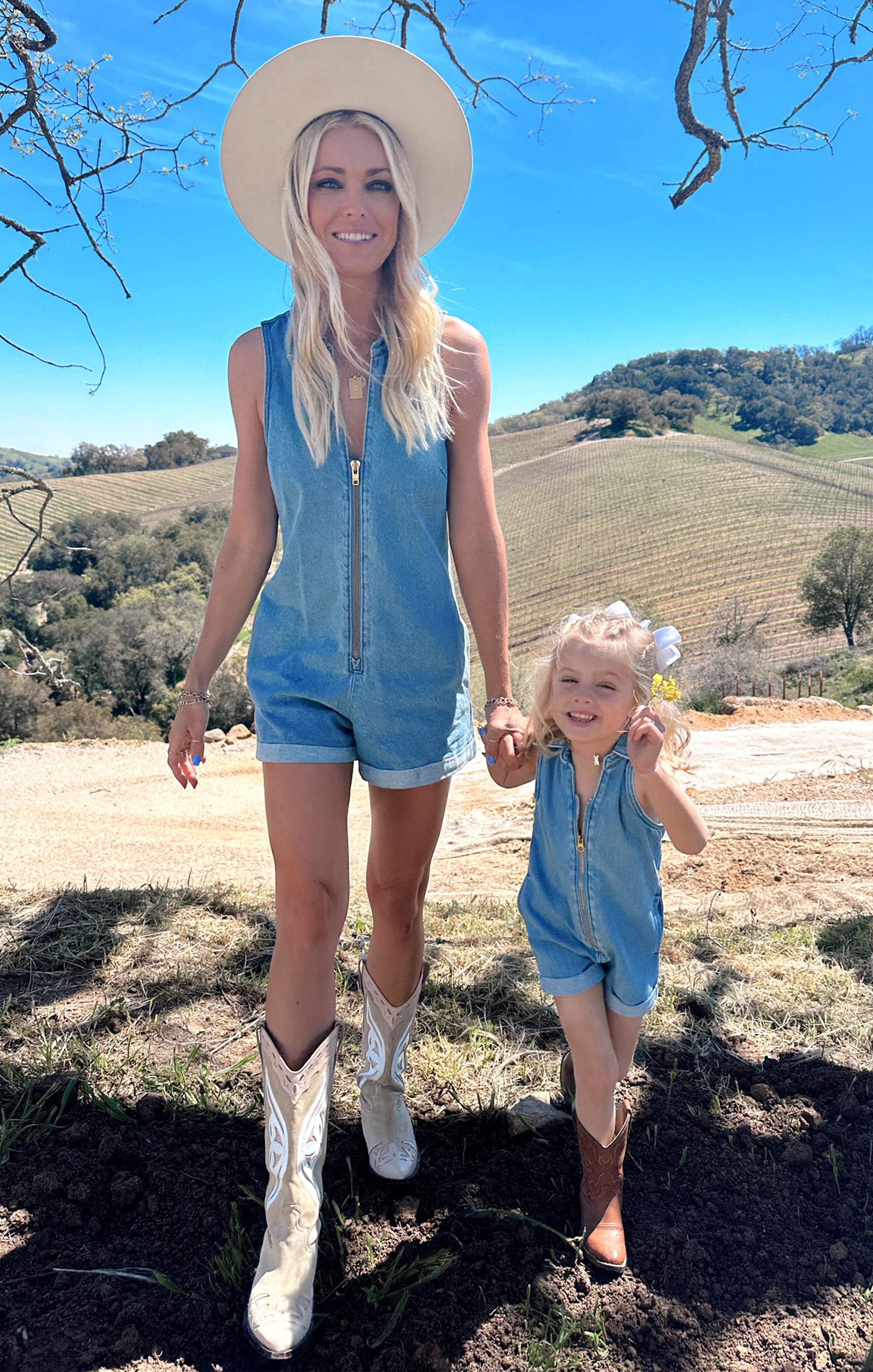 Mini Reno Romper ~ Blue Stream