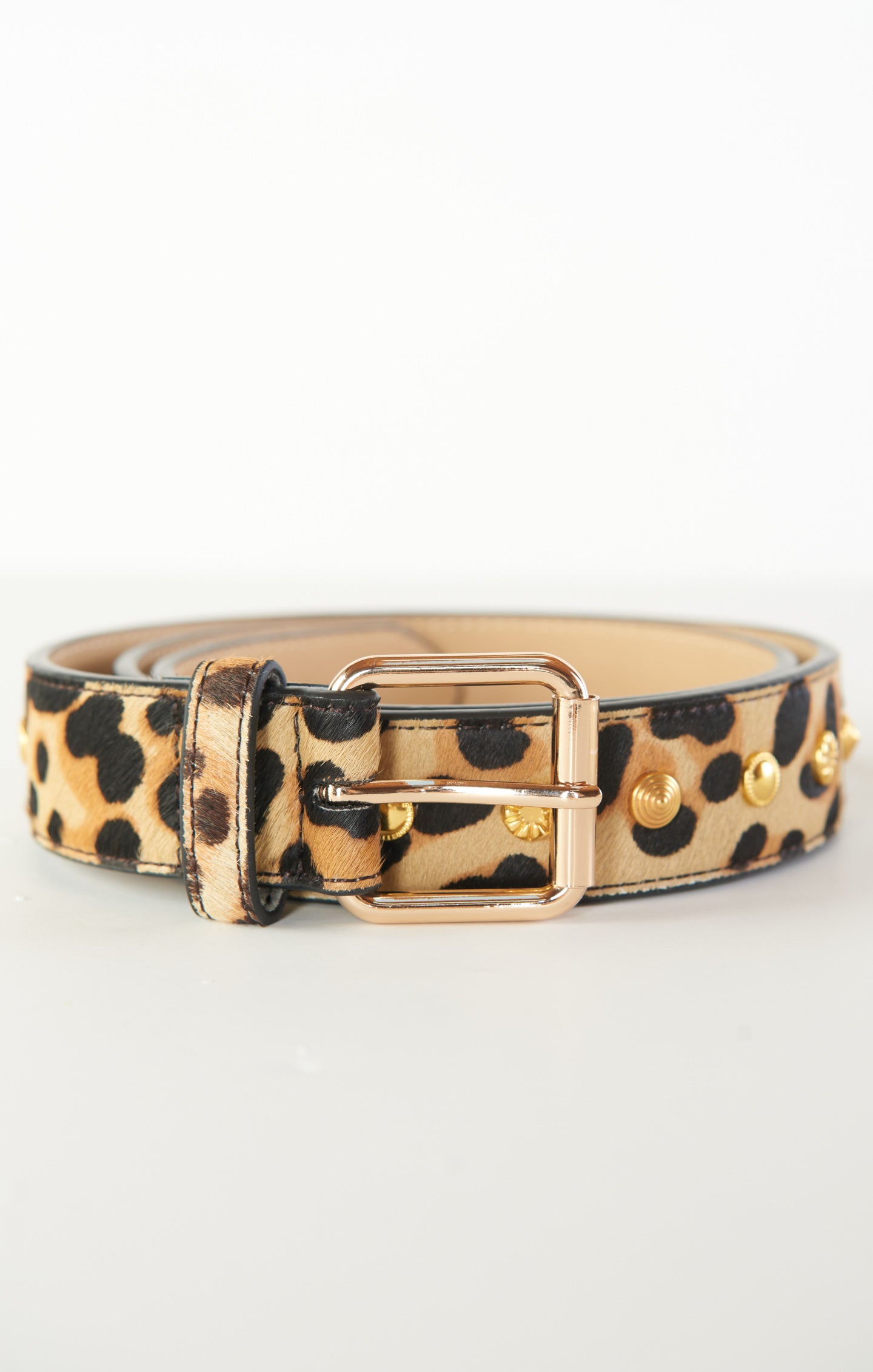 Luv AJ The Bella Studded Belt ~ Leopard