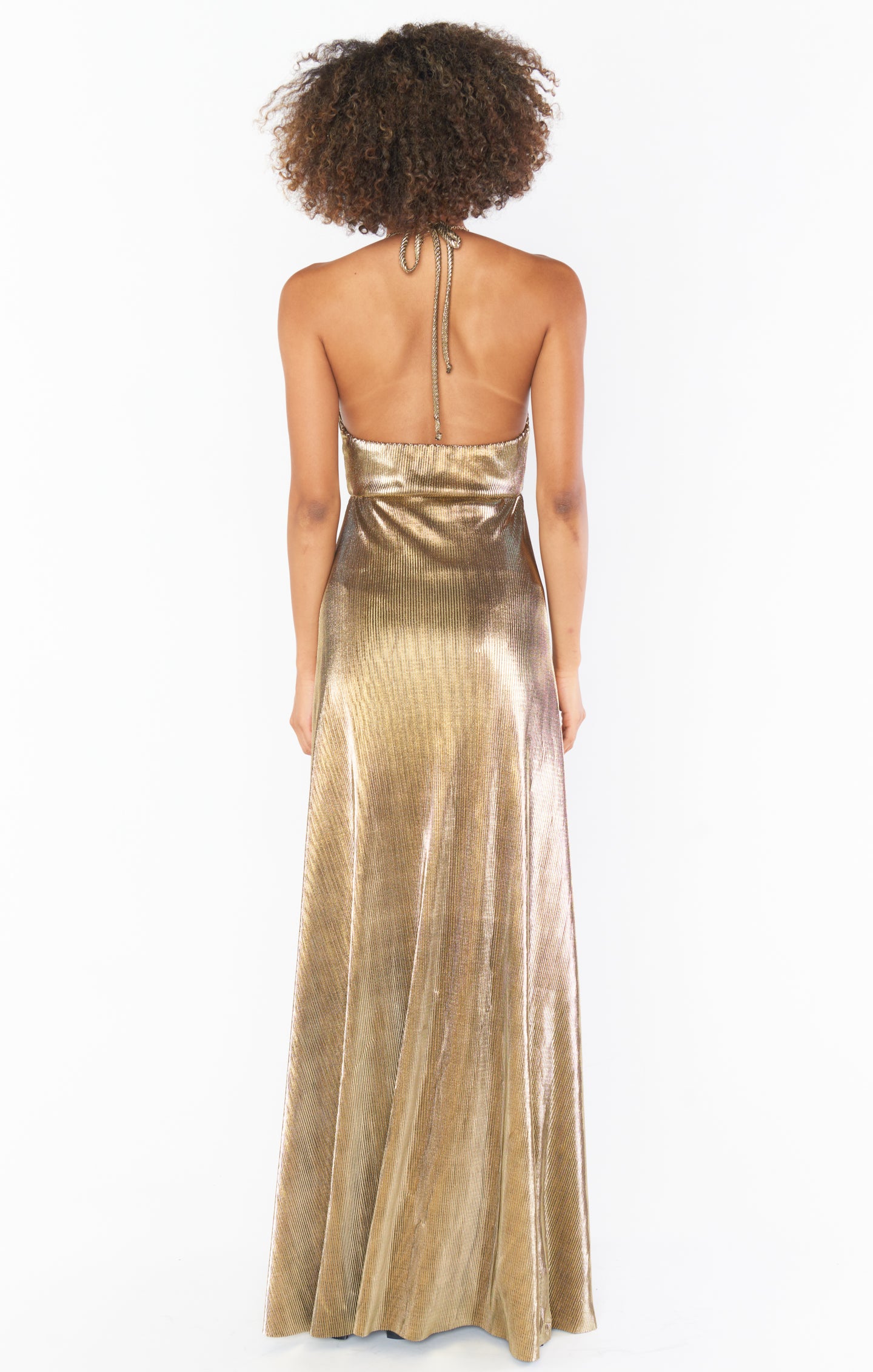 Paros Maxi Dress ~ Pleated Gold – Show Me Your Mumu