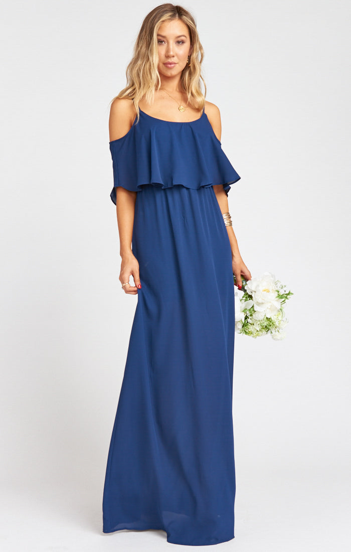 caitlin ruffle maxi dress