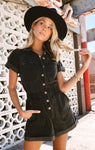 Cannon Romper ~ Washed Black