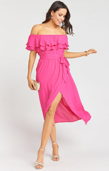rosie strapless ruffle dress