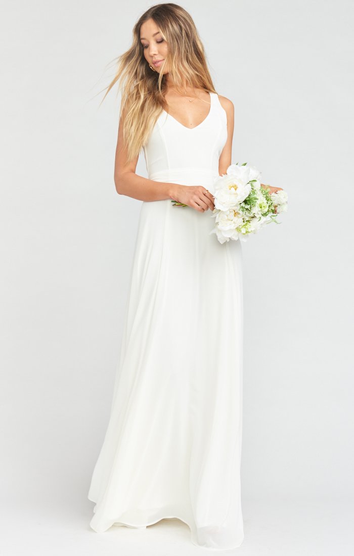 Jenn Maxi Dress ~ Wedding Cake Chiffon