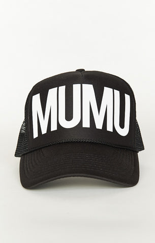 Mumu Trucker Hat ~ Black And White