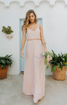 Elasticized Waistline Beaded Bridesmaid Dress/Maxi Dress