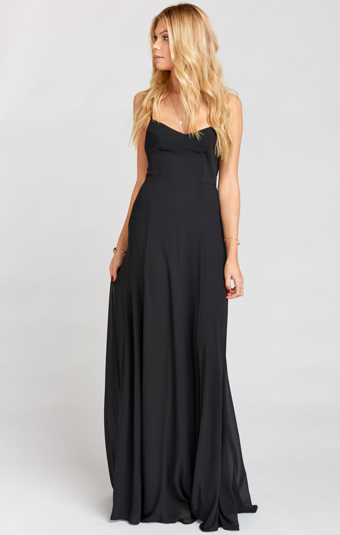 Godshaw Goddess Gown ~ Black Chiffon