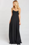 Goddess Fitted Lace-Up Chiffon Dress