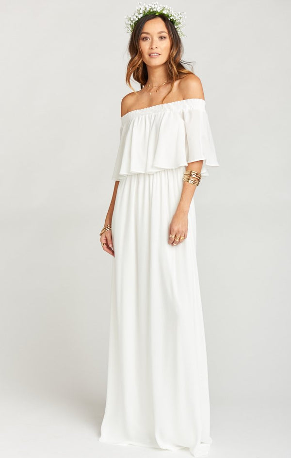 Show Me Your MuMu White Hacienda Maxi Dress - lingerose.com