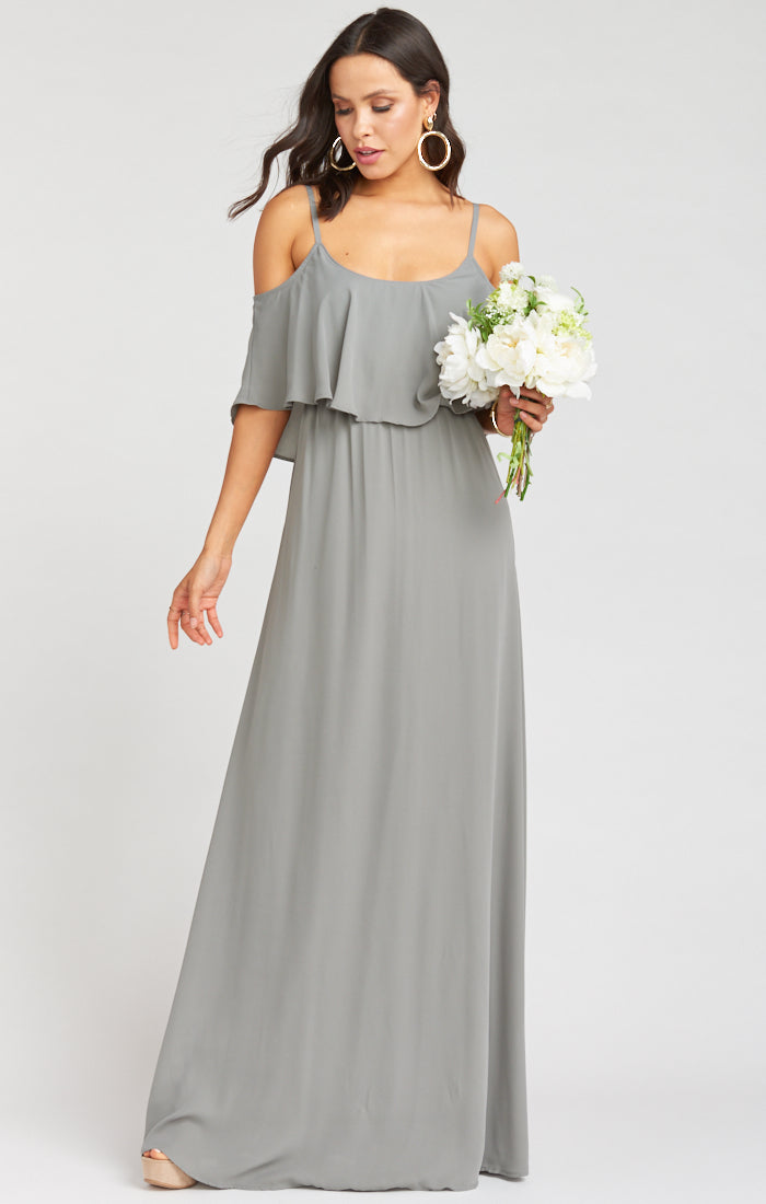 caitlin ruffle maxi dress