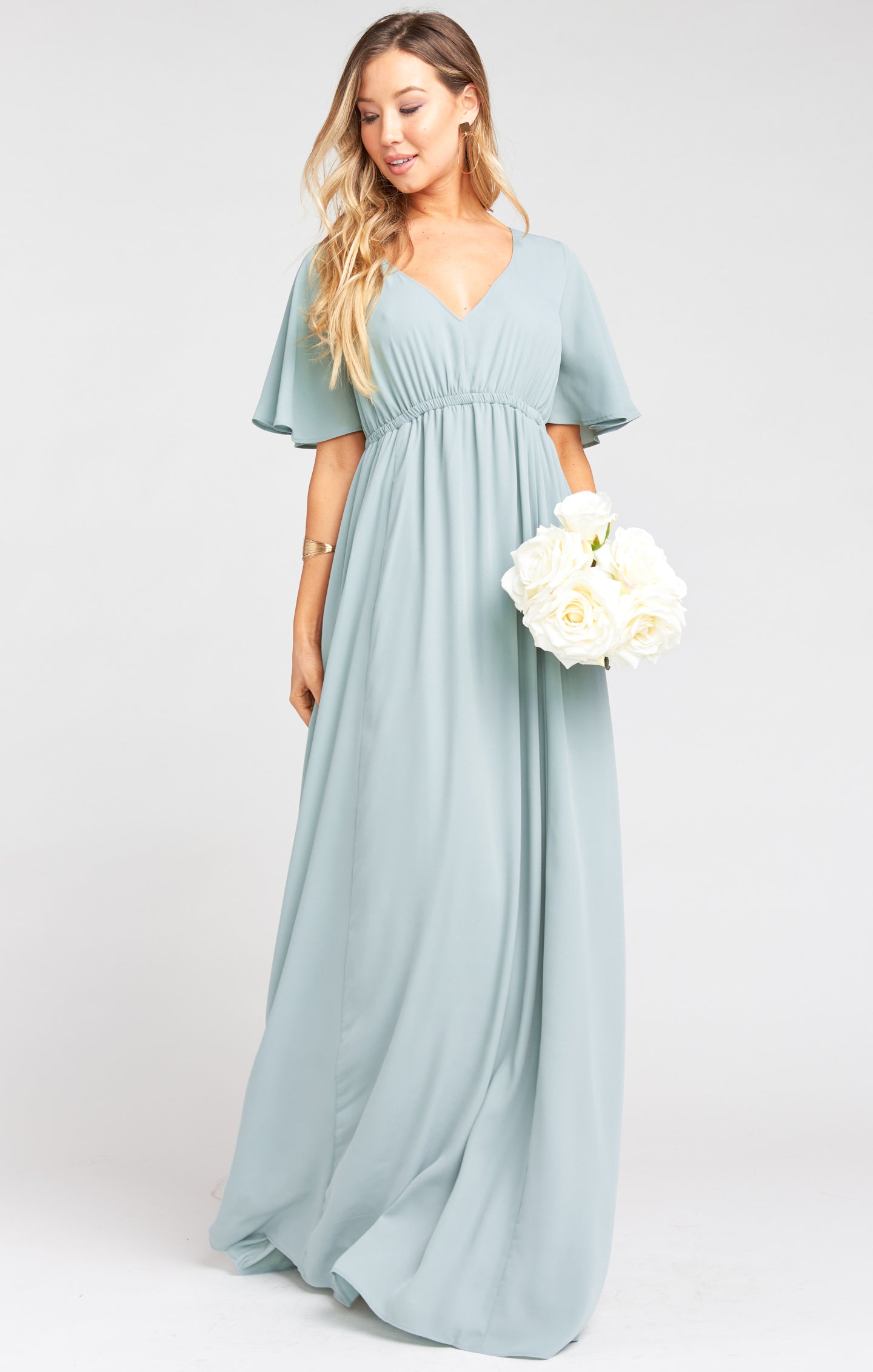 hacienda maxi dress silver sage crisp