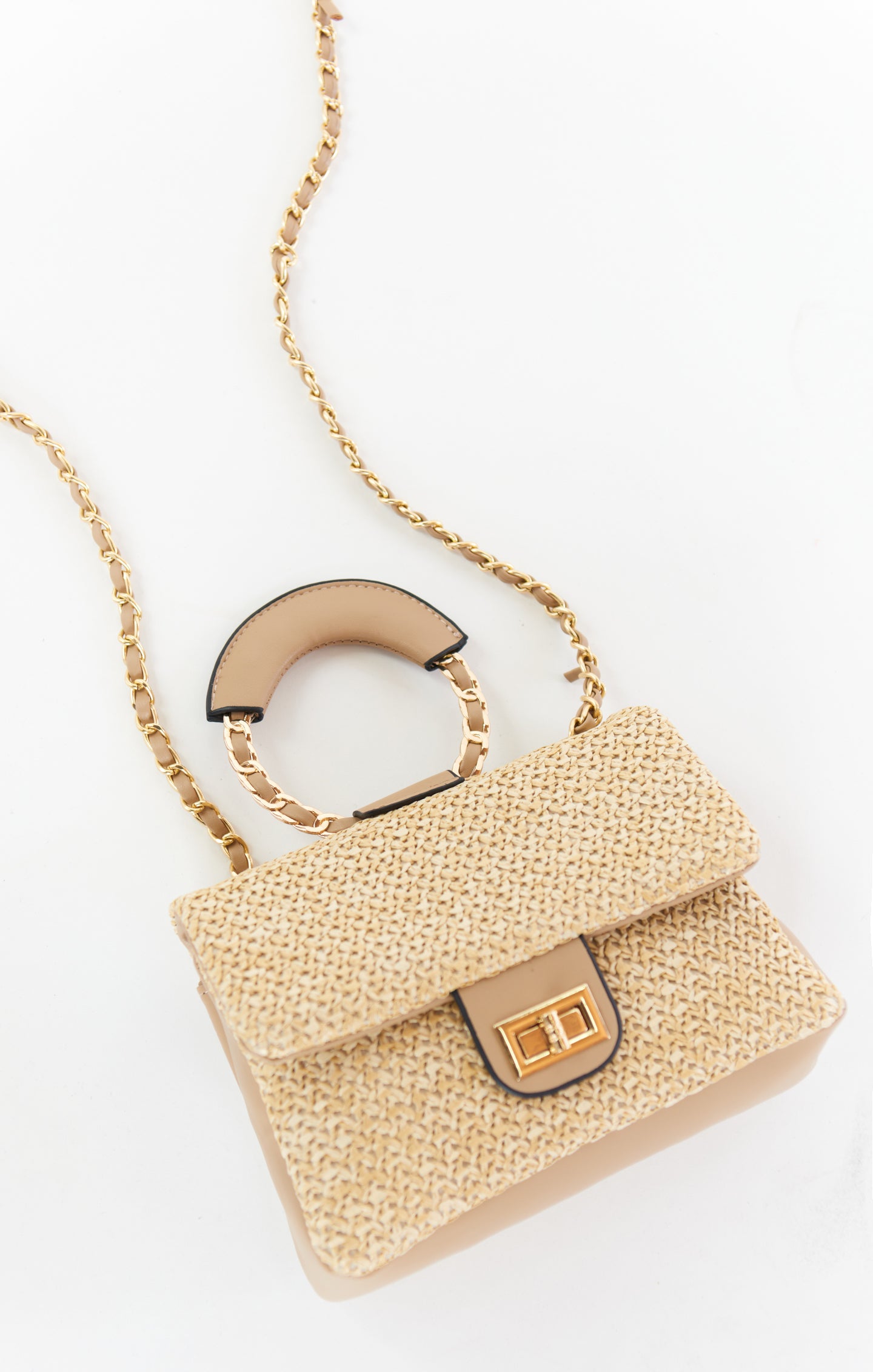 Cosmo Straw Bag ~ Beige