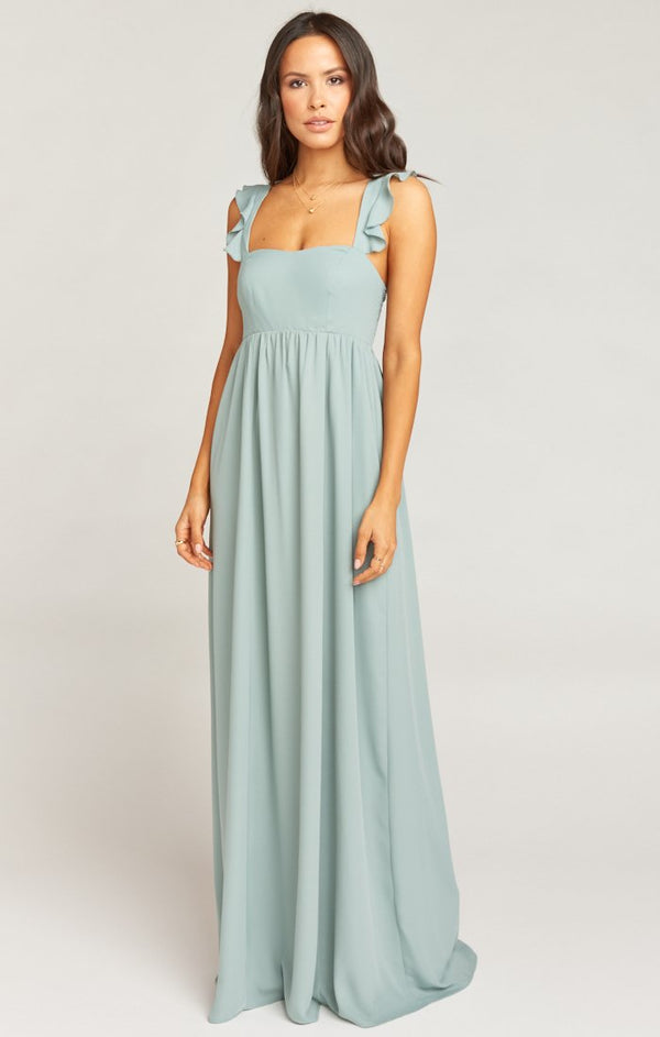 June Maxi Dress ~ Deep Sage Chiffon – Show Me Your Mumu