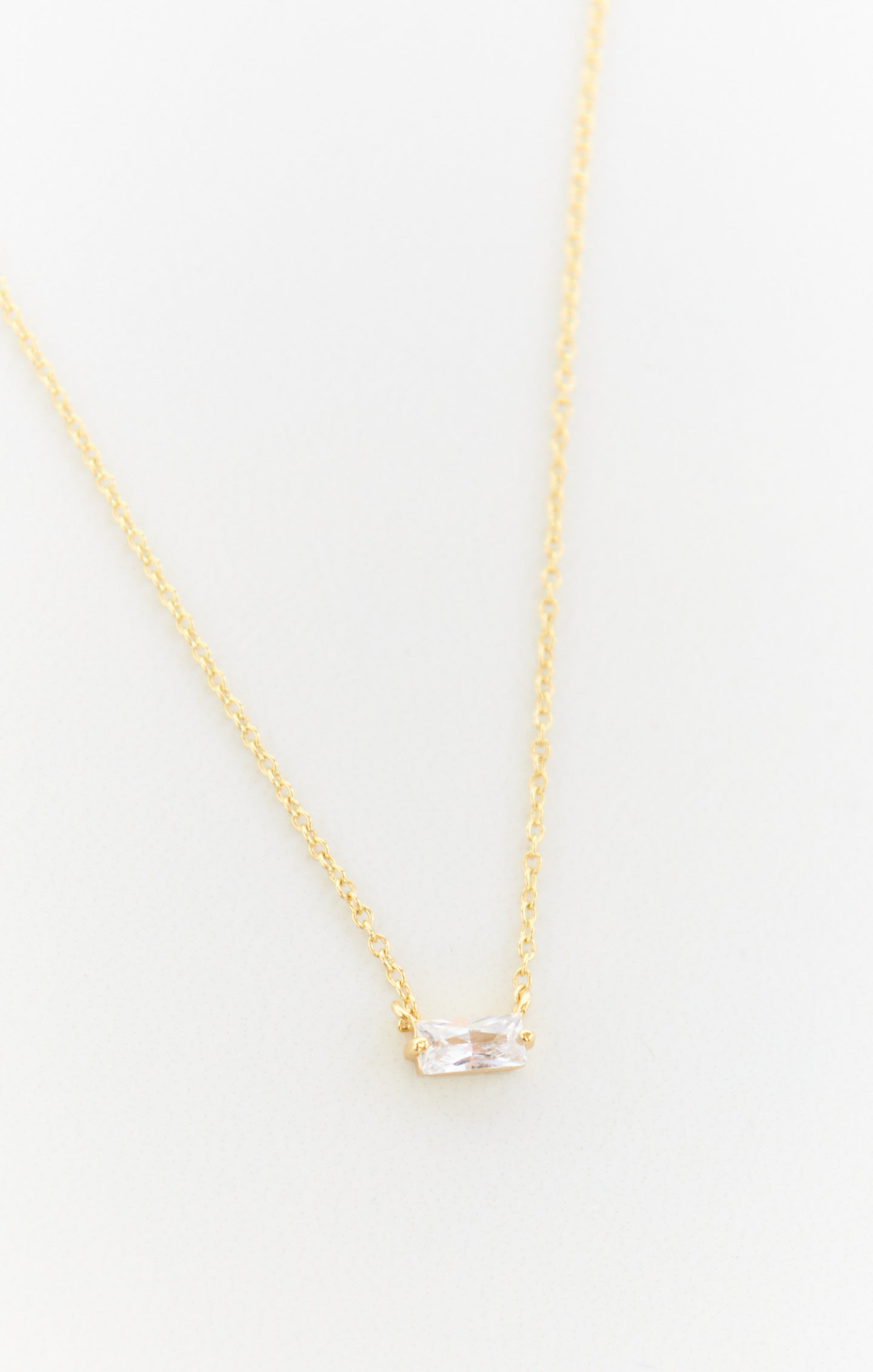 Gorjana Amara Solitaire Necklace ~ 18K Gold Plated