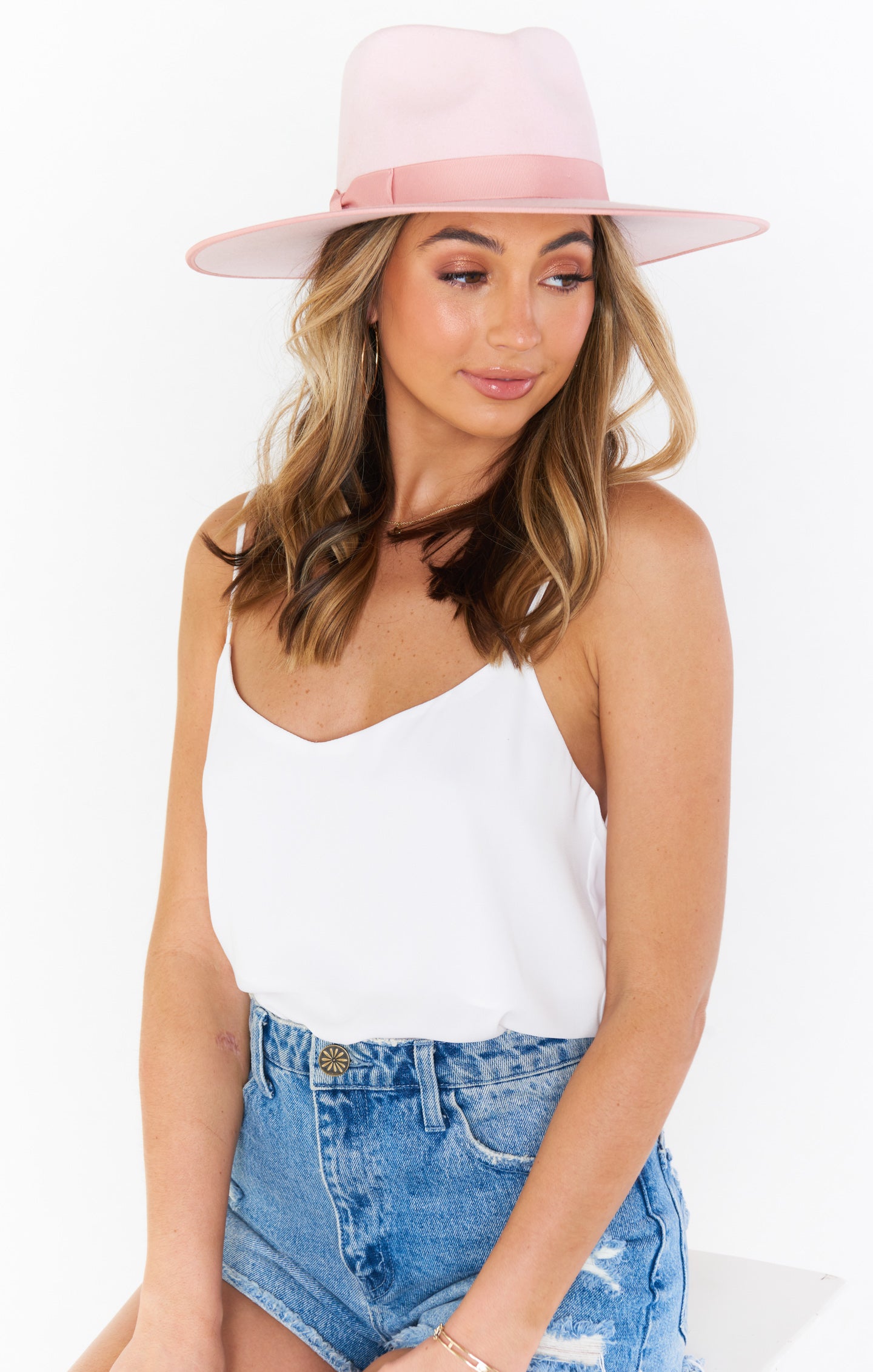 Lack of Color Stardust Rancher Hat ~ Light Pink